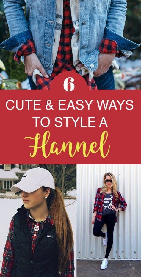 These are the easiest ways to style your flannel this fall! What To Wear With Flannel Shirts, Flannel With Jean Jacket, Cute Ways To Wear A Flannel, How To Style Flannel Shirt, Ways To Style A Flannel, Ways To Wear A Flannel Shirt, Hooded Flannel Outfit, How To Style Flannel, How To Wear A Flannel