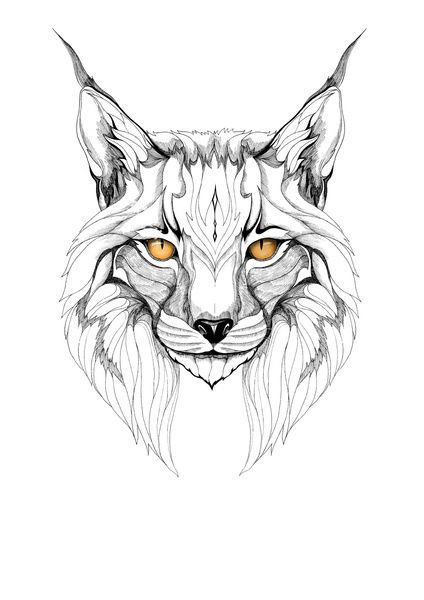 Lynx Tattoo, Japanese Art Tattoo, Kitty Tattoos, Tier Tattoo, Tattoo Graphic, Animal Sketches, Tshirt Art, Arte Fantasy, Cat Tattoo