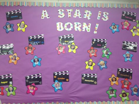 Birthday bulletin board Bulletin Board Classroom Ideas, Bulletin Boards Birthday, Board Classroom Ideas, Birthday Bulletin Board Ideas, Star Wars Classroom Theme, Star Themed Classroom, Toddler Bulletin Boards, Birthday Classroom, Nautical Classroom Theme