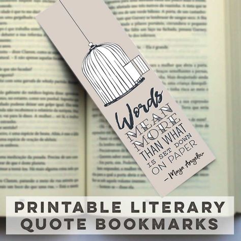 Free Literary Quote Bookmarks to Print Maya Angelou Books, Bookmarks To Print, Quote Bookmarks, Free Printable Bookmarks, Maya Quotes, Maya Angelou Quotes, Book Markers, Bookmarks Printable, Graduation Celebration