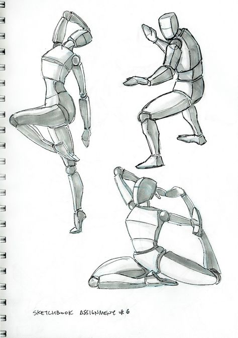 ArtStation - 2015 Sketchbook Homework - 10 Block figures in a variety of poses, Ariel Aguire Block Figure Sketch, Fighter Sketch, College Sketchbook, Pose Anatomy, Learning Anatomy, Figure Drawing Practice, Figure Illustration, Figure Sketch, Gesture Drawing Poses