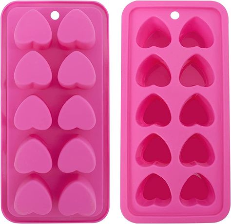 Ice Cube Trays Shapes, Heart Ice Cube Tray, Ice Cube Candy, Jelly Candles, Heart Ice, Pink Tray, Ice Ball Maker, Ice Trays, Silicone Ice Cube Tray