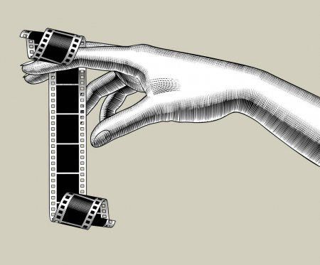 Stylized Drawing, Holding A Camera, Film Tape, Camera Tattoo, Hand Palm, Black And White Stickers, Architecture Concept Diagram, Drawing Vector, Friends Diy