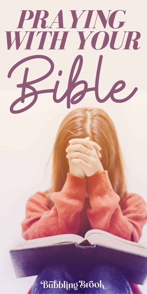 Praying With The Bible - How to Pray Using God's Word Pray Scripture, Prayer For Wisdom, Kneeling In Prayer, Encouragement For Today, Prayer Bible, Laura Bailey, Lord’s Prayer, Bible Journal Notes, How To Pray