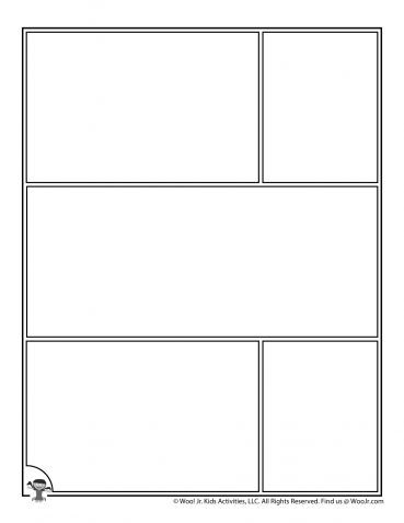 Printable Comic Book Pages | Woo! Jr. Kids Activities : Children's Publishing Ideas Para Comics, Manga Template, Make A Comic Book, Comic Template, Comic Book Template, Comic Book Pages, Book Template, Kids Activities, Book Pages