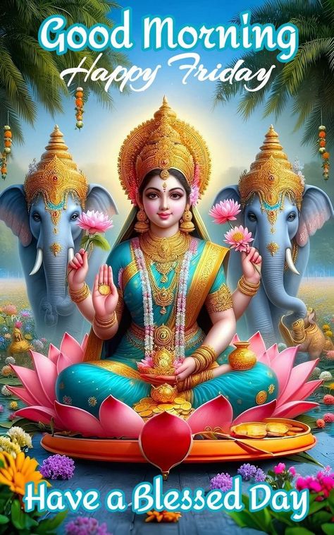 Good Morning Lakshmi Images, Devotional Good Morning Images, Good Morning Friday Blessing, Good Morning Friday Wishes, Friday Good Morning Images, Friday Wallpaper, Happy Bhai Dooj Images, Happy Friday Good Morning, Friday Morning Greetings