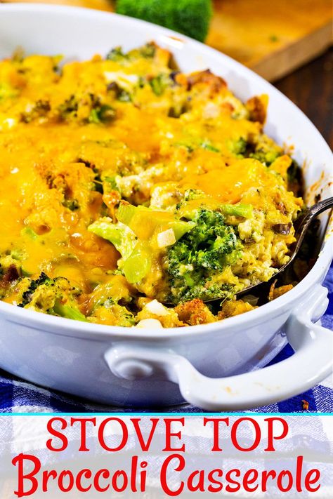 Stove Top Broccoli, Brocoli Casserole Recipes, Stove Top Stuffing Recipes, Broccoli Casserole Recipe, Broccoli Cauliflower Casserole, Stove Top Stuffing, Stove Top Chicken, Recipe Broccoli, Broccoli Recipes Casserole