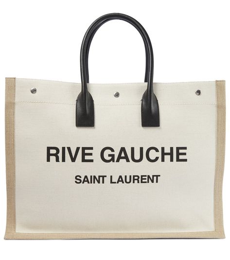 Saint Laurent Rive Gauche Tote, Saint Laurent Tote Bag, Ysl Tote Bag, Ysl Tote, Saint Laurent Tote, Lawyer Fashion, Canvas Leather Tote, Harbour Island, Craft Tote Bag