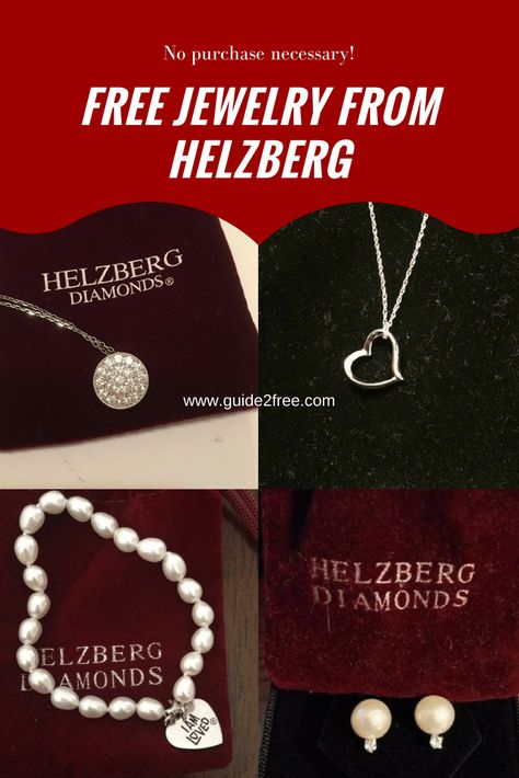 Possibly get FREE Jewelry from Helzberg! You can sign up by requesting a free catalog and checking the box for FREE email updates to be included in their “I Am Loved” promotional giveaways.Many people on the list have got coupons via email and postal mail for free pearl bracelets for their birthday, free pearl earrings for Christmas and free pearl necklaces for their anniversary! Birthday Free, I Am Loved, Free Catalogs, Promotional Giveaways, Free Stuff By Mail, Pearl Bracelets, Helzberg Diamonds, Pearl Necklaces, Frugal Tips