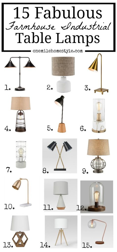 15 Fabulous Farmhouse Industrial Table Lamps that are the perfect new accent for your home Amazon Farmhouse Lamps, Farmhouse Table Lamps Bedroom, Farmhouse Modern Lamps, Nightstand Lamps Bedroom Farmhouse, Modern Farmhouse Nightstand Lamps, Modern Farmhouse Lamps Living Rooms, Modern Table Lamps Living Room, Modern Farmhouse Bedroom Lamps, Farmhouse Table Lamps Living Room