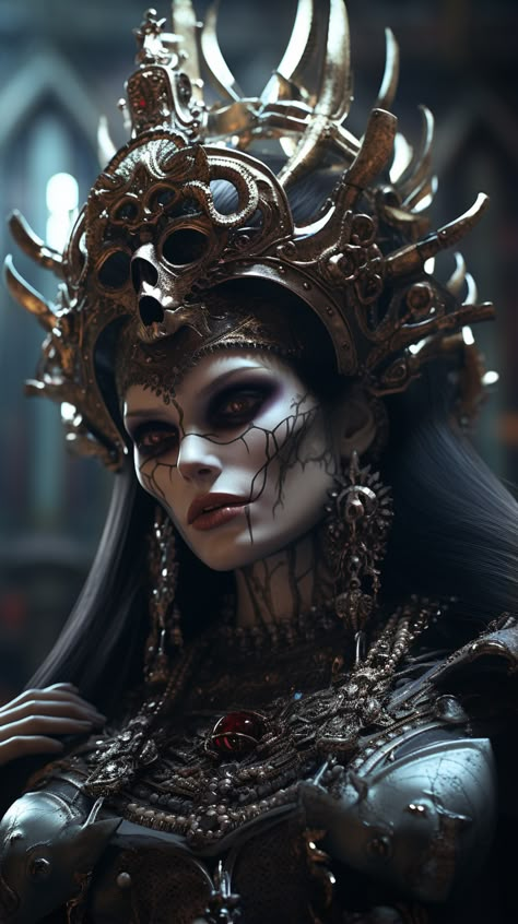 Undead Queen, Embrace The Darkness, Haunting Beauty, Scary Halloween Costume, Gothic Fantasy Art, Dark Magic, Alien Concept, The Haunting, Ancient Myths