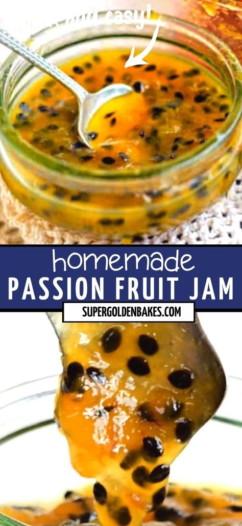 Passionfruit Jam Recipe, Passion Fruit Jam Recipe, Passion Fruit Jelly Recipe, Passion Fruit Jelly, Grenadella Recipes, Passion Fruit Curd Recipe, Passion Fruit Jam, Passion Fruit Recipes, Fruit Jam Recipes