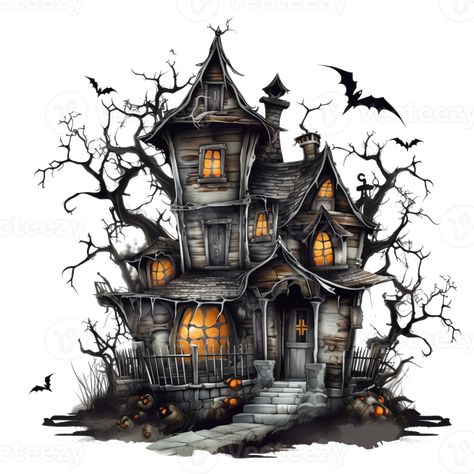 Haunted Halloween House Clipart  generative ai technology Spooky Haunted House Drawings, Halloween Drawings House, Printable Halloween Images, Haunted Halloween House, Haunted House Art, Haunted House Pictures, Haunted House Clipart, Haunted House Drawing, Halloween Houses