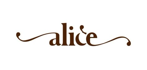 Alice branding Alice Name Aesthetic, Alice Name, Gourmet Restaurant, Logo Reference, Name Logo, Cool Stickers, Alice In Wonderland, Brand Logo, Diy And Crafts