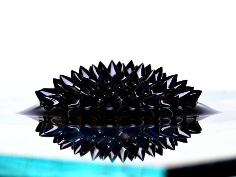 Ferrofluid Up Close Impossible Shapes, Cheap Gifts, Science Fair, Glass Plates, How To Look Pretty, Magnets, Geek Stuff, Science, Sculpture