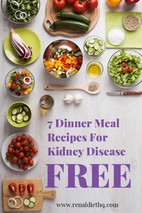 Want to love your meals again?  When you found out that you have kidney disease, it was probably a shock!  But don't let that stop you from having delicious meals that are perfect for your stage of kidney failure.  Eating well and yummy recipes are what Renal Diet HQ(TM) are all about!  Healthy low sodium recipes and a variety of delicious and nutritious meals are on their way to your inbox when you sign up to get the set of 7 dinner meals for CKD Stage 3, 4, 5 ESRD or Dialysis. Renal Diet Menu, Ckd Diet, Ckd Recipes, Kidney Diet Recipes, Kidney Friendly Recipes Renal Diet, Renal Diet Recipes, Diet Dinner Recipes, Kidney Friendly Foods, Kidney Recipes