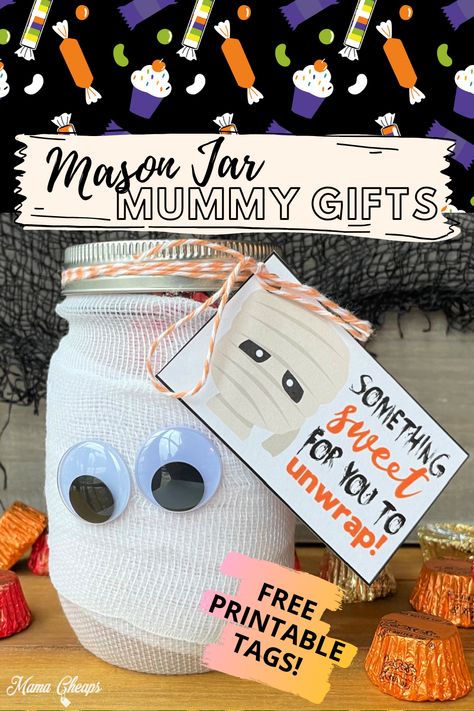 Halloween Gift For Neighbors, Halloween Candy Mason Jars Diy, Halloween Boo Buddy Gift Ideas, Fall Teacher Gifts Free Printable, Halloween Candy Jars Gift Ideas, Secret Pumpkin Gift Ideas, Halloween Presents For Teachers, Fall Teacher Gifts Diy, Gift Ideas For Halloween