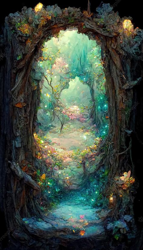 Magic Portal, Fairy Tale Forest, Parallel World, Fairy World, Mystical Forest, Fantasy Forest, Fairy Door, Fantasy Magic, Fantasy Worlds