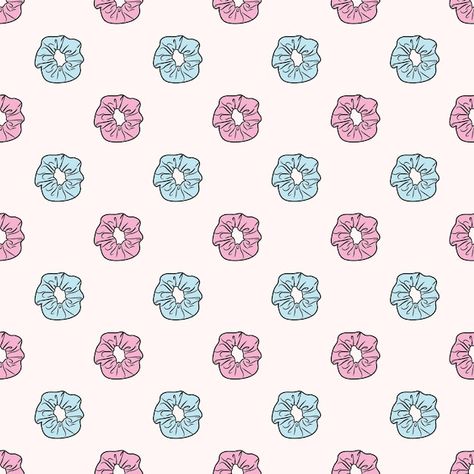 Scrunchie Background, Scrunchies Pattern, Pink Scrunchie, Pastel Pattern, Hijab Cartoon, Psd Icon, Pattern Background, Girl Pattern, Blue And Pink