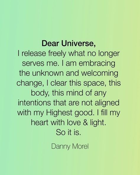 Danny Morel Quotes, Energy Cleanse Affirmations, Aura Cleansing Affirmation, Energy Cleansing Affirmations, Soul Cleansing Quotes, Cleansing Prayer Spiritual, Prayers To The Universe, Cleanse Prayer, Cleansing Mantras