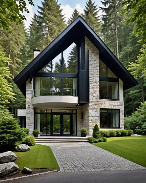 A Frame House Plans, House Outside Design, Village House Design, Village House, Cottage House Plans, House Architecture Design, Dream House Exterior, Dream House Plans, Facade House