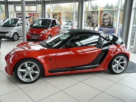 Smart Roadster Coupe Red Smart Roadster Coupe, Cars Japanese, Smart Brabus, Mercedes Smart, Smart Roadster, Smart Cars, New Luxury Cars, Beach Buggy, Smart Fortwo