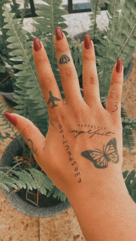 Genuine Tattoo Words, Small Feminine Hand Tattoos, Hand Tattoos Words Lettering, Quote On Hand Tattoo, Inspirational Hand Tattoos, Hand Tattoos For Women Cross, Girly Hand Tattoos Ideas, Micro Hand Tattoos For Women, Quote Hand Tattoo