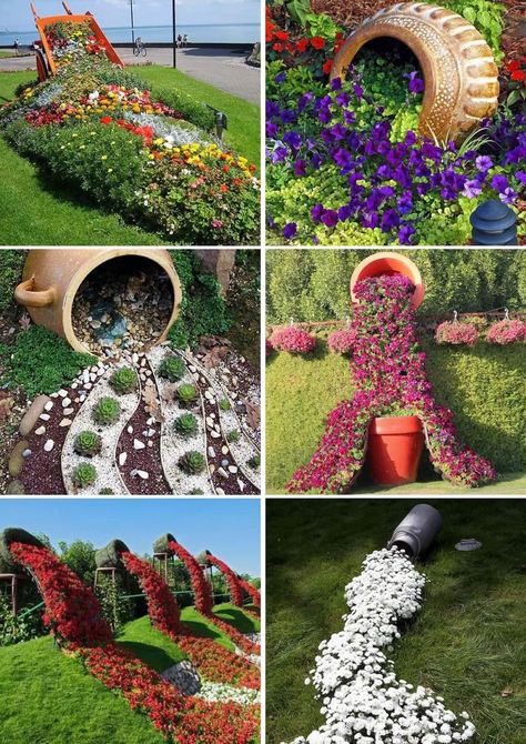 DIY garden and home decoration, exterior and interior design ideas | Best Spilled Flower Pots Spilled Flower Pot Ideas, Spilled Flower Pot, Flower Pot Ideas, Pot Ideas, Garden Makeover, Buy Home, Interior Design Ideas, Flower Pot, Home Decor Items