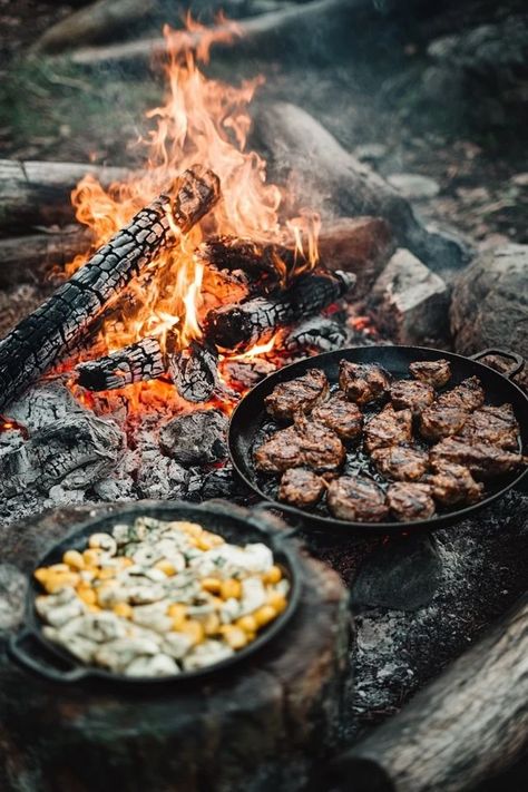 "🔥🍲 Master the art of campfire cooking! Discover delicious recipes and tips for preparing tasty meals over an open flame. 🥘🌲 #CampfireCooking #OutdoorMeals #CampingFood" Campfire Cooking Aesthetic, Camping Meat, Campfire Food Ideas, Campfire Aesthetic, Over The Fire Cooking, Cook Pictures, Cooking Outdoors, Tasty Meals, Campfire Food