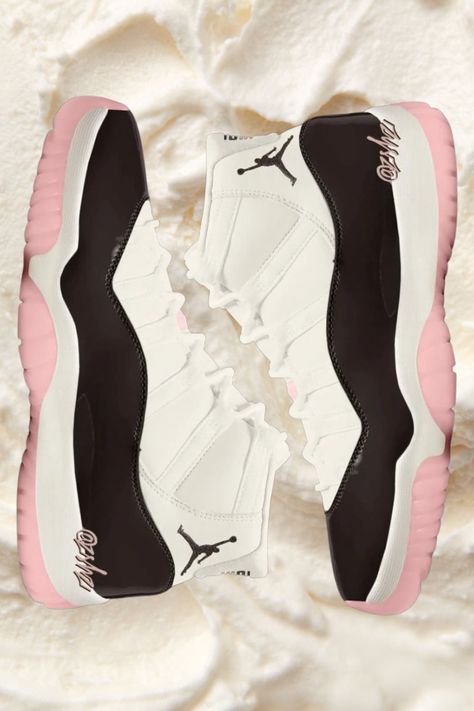 Jordan 11 Collection, Jordan 11 Neopolitan, Neopolitan Jordan 11 Outfit, New Jordans 2023, Cute Nike Shoes For Women Sneakers, Air Jordan 11 Outfit Woman, Air Jordans 11, Jordan For Women, Jordans 11