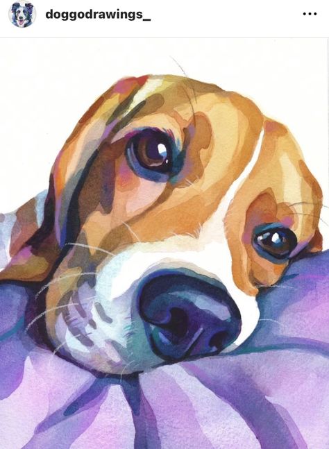 Beagle Canvas Painting, Panting Photo Ideas Cute, Beagle Watercolor Painting, Watercolor Dog Painting, Beagle Puppy Drawing, Simple Dog Painting, Dog Paintings Easy, Dog Paintings Acrylic Easy, Dog Painting Ideas