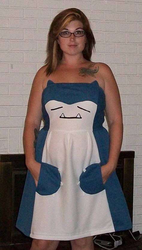 Snorlax Costume, Pokemon Family, Princess Leia Hair, Pokemon Snorlax, Pokemon Costumes, Geeky Clothes, Pokemon Halloween, Geek Clothes, Handmade Things