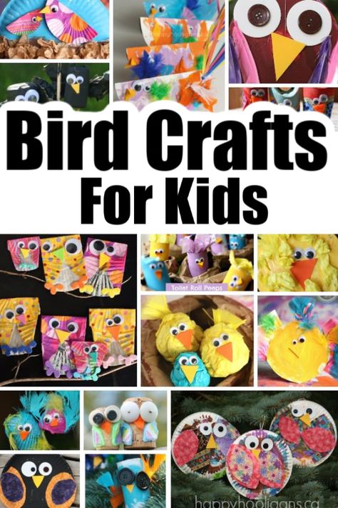 Robins, Crows, Owls, Chicks, and more... So many adorable and easy bird crafts for kids of all ages to make. Great for a school or homeschool bird study or to do after reading a book about birds with your child. #HappyHooligans #Bird #Crafts #Kids #Preschool #Toddlers #Elementary #Robin #Crow #Chick #Owl #Craft #Idea Bird Crafts For Toddlers, Bird Crafts For Preschoolers, Bird Crafts For Kids, Bird Crafts Preschool, Pet Theme, Happy Hooligans, Crafts For Preschoolers, Easy Bird, Spring Art Projects