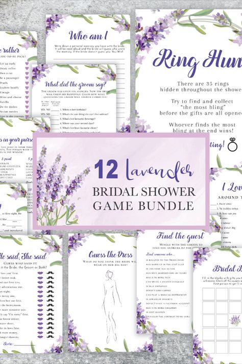 Wedding Shower Lavender, Lavender Bridal Shower Invitations, Bridal Shower Lilac Decor, Lavender And White Bridal Shower Ideas, Bridal Shower Ideas Lavender, Purple Themed Bridal Shower Ideas, Light Purple Bridal Shower Ideas, Purple Bridal Shower Theme, Lavender Bridal Shower Decorations