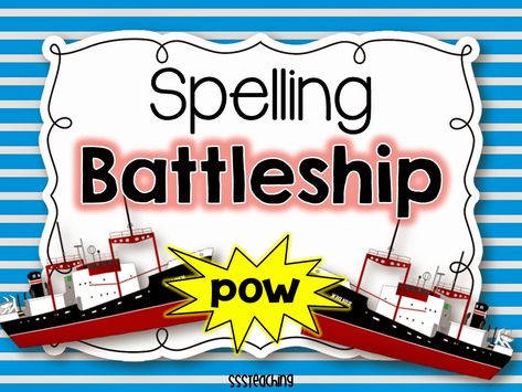 Spelling Battleship FREEBIE | SSS Teaching Spelling Battleship, Spelling Bee Practice, Spelling Bee Games, Third Grade Spelling, Spelling Word Games, Spelling Centers, Bee Games, Spelling Games, Spelling Practice