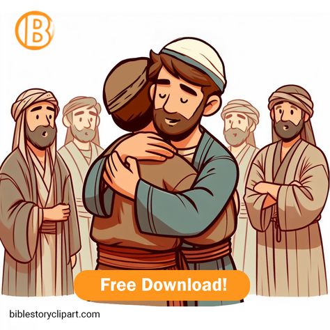 Joseph Forgives His Brothers Craft, Joseph Forgives His Brothers, Joseph And His Brothers, Egyptian Room, Return Of The Prodigal Son, Joseph's Brothers, Joseph Story, Bible Clipart, Egypt Crafts