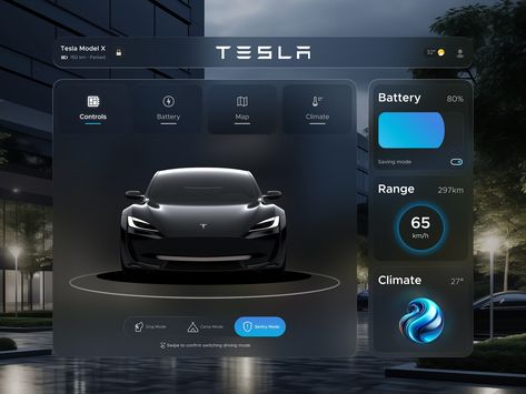 Tesla Statistics - AR Concept by Aurélien Salomon UX ➔ on Dribbble Drone App, Ar Design, Tablet Ui, Apple Vision Pro, Car Ui, Vision Pro, Ppt Design, Experience Design, Future Car