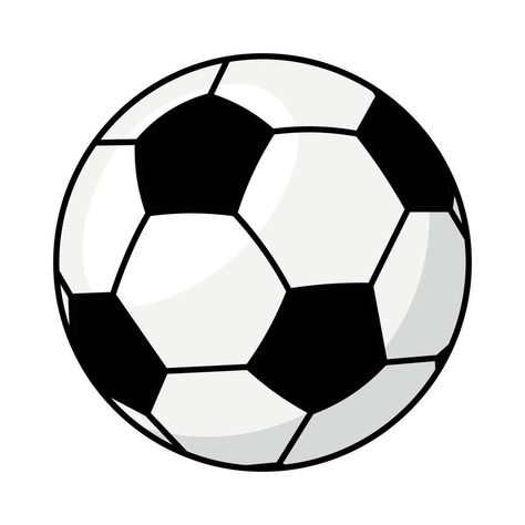 Football Vector Icon Clipart Soccer in Flat Animated Illustration on White Background Football Clipart Black And White, Soccer Cookies, Football Vector, Soccer Images, Animated Illustration, Bubble Soccer, Football Clipart, Football Drawing, Sports Drawings