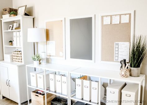 Office Organization At Work Professional, Small Ikea Office Ideas, Small Office Makeover On A Budget, Home Office Wall Storage Ideas, Simple Office Layout, Home Office On A Budget Ideas, Home Office Ideas For Women Rustic, Small Office Storage Ideas, Bcba Office