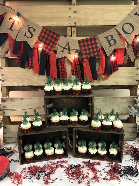 Buffalo Plaid Baby Shower Ideas, Plaid Baby Shower Ideas, Baby Shower Ideas Girl, Moose Baby Shower, Pink Buffalo Plaid, April Baby Shower, Plaid Baby Shower, Lumberjack Birthday Party, Lumber Jack