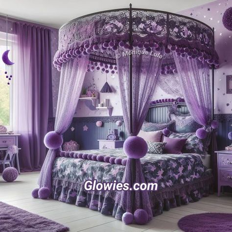 Monique Lula, Purple Camo, Canopy Bed, Pink Bedroom, Camo, Bedroom, Bed, Purple, Pink