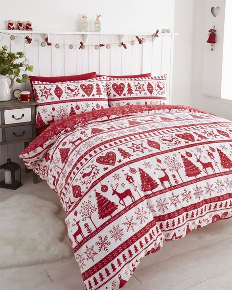 Christmas Bed, Red Duvet, Christmas Duvet, Christmas Duvet Cover, Christmas Bedding Set, Red Duvet Cover, Super King Duvet Covers, Double Duvet Covers, Christmas Bedding