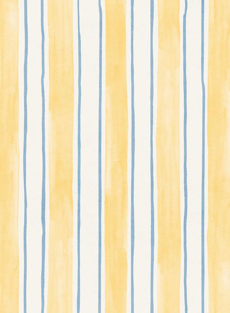 Walk the Line, Wallpaper by Opposite Wall Watercolor Art Patterns, Wallpapers For Room, Cute Prints For Wall, Yellow Stripes Wallpaper, Summer Prints Wallpaper, Modern Wallpapers, Line Wallpaper, Mises En Page Design Graphique, Stripes Pattern Design