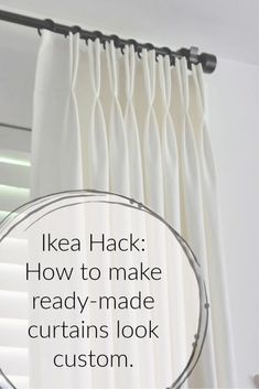 Ikea Ritva Curtains, Ritva Curtains, Diy Blackout Curtains, Ikea Closet Hack, Modern Drape, Curtains Pictures, Ikea Closet, Closet Hacks, Easy Ikea Hack