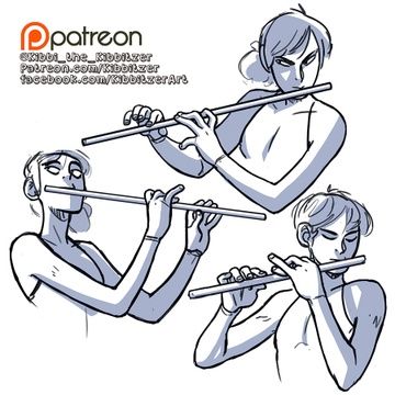 April reference sheets -PREVIEW- |  kibbitzer auf Patreon Person Playing Instrument Reference, Poses Kibbitzer, Person Playing Drums Drawing Reference, Playing Instrument Drawing Reference, Person Playing Flute, Flute Reference, Singing Drawing Reference, Holding Drink Reference, Holding Microphone Reference