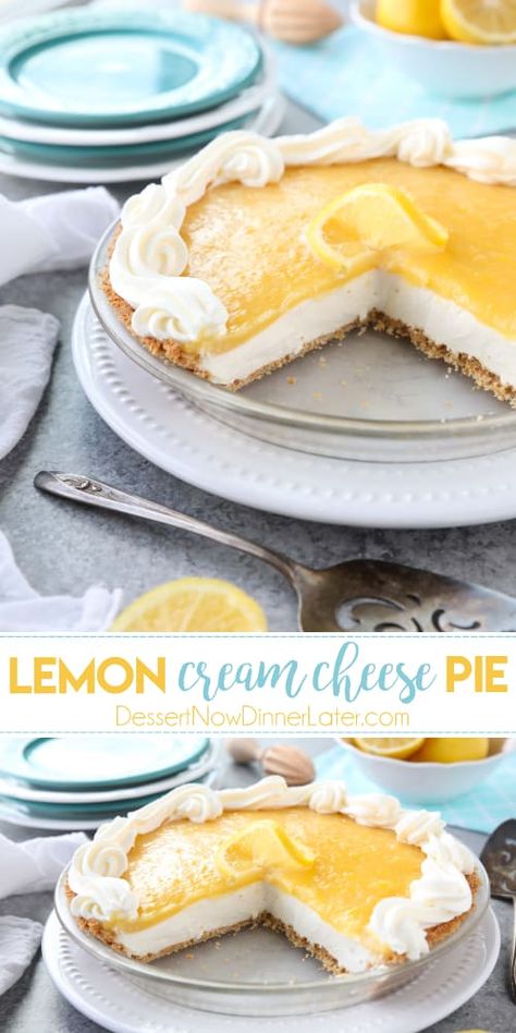 Marie Calendars Lemon Cream Cheese Pie, Comstock Lemon Pie Filling Recipes, Lemon Curd No Bake Cheesecake, Lemon Curd And Cream Cheese, Cream Cheese Lemon Pie Recipe, Lemon Pie Cheesecake, Lemon Cream Cheese Tart, Lemon Cream Cheese Pie No Bake, Lemon Marange Pie Cheesecake