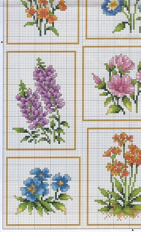 Floral Cross Stitch Pattern, Cross Stitch Geometric, Cross Stitch Boards, Butterfly Cross Stitch, Stitch Flowers, Stitch Pictures, Cross Stitch Needles, Pola Kristik, Cross Stitch Patterns Flowers