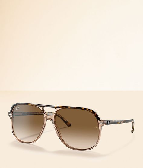 Ray-Ban Bill One Aviator Sunglasses - Brown , Women's Brown Gradient Polar Plastic frame sunglasses Brown gradient polarized lenses 100% UV protection Soft shell case included. Apparel & Accessories Ray Ban Sunglasses Women, Sunglasses Women Aviators, Style Bundle, Sunglasses Brown, Brown Gradient, Sunglasses & Glasses, Sunglasses For Women, Soft Shell, Polarized Lenses