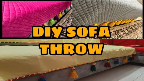 https://youtu.be/rRwHEfreMHQ Sofa Throw Ideas, Sofa Runner, Rest In Peace Quotes, How To Make Sofa, Diy Sofa Cover, Sofa Throw Cover, Backyard Seating Area, How To Make Tassels, Backyard Seating