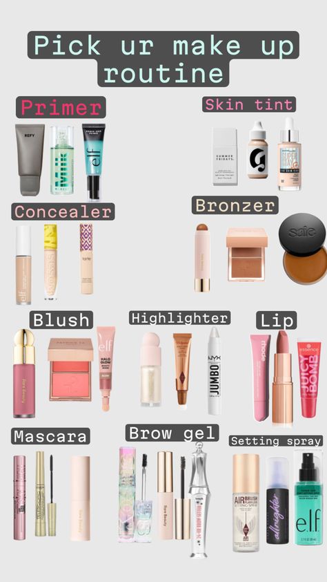 #cleangirl #clean #cleangirlmakeup #makeup #girl #aesthetic #tutorial #easy #simplemakeup  #aesthetic #makeup #makeuptutorialforteens Makeup Girl Aesthetic, Elf Highlighter, Aesthetic Tutorial, Preppy Makeup, Makeup Girl, Make Up Tutorial, Brow Gel, Setting Spray, Girls Makeup